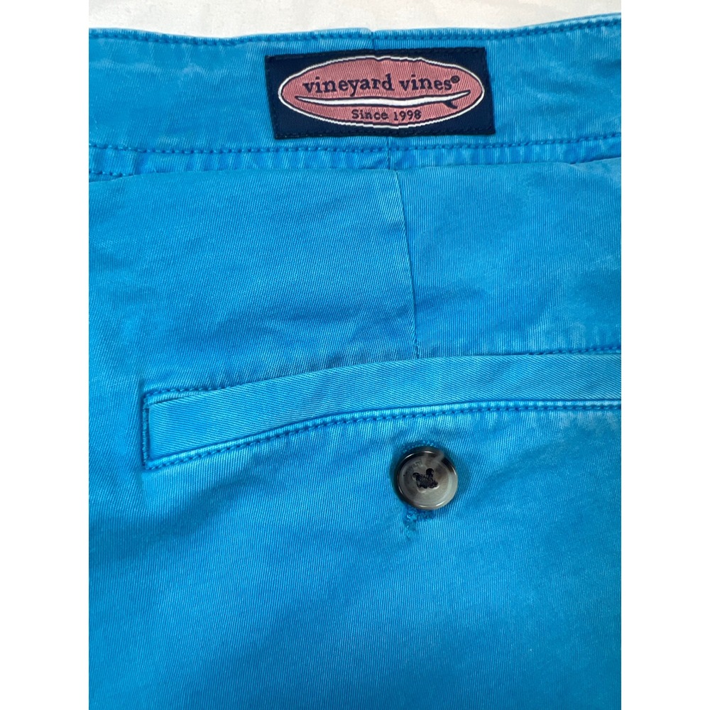 Vineyard Vines Mens 34 Island Short Bright Blue Stretch Cotton Chino 1H000019 - Picture 6 of 10